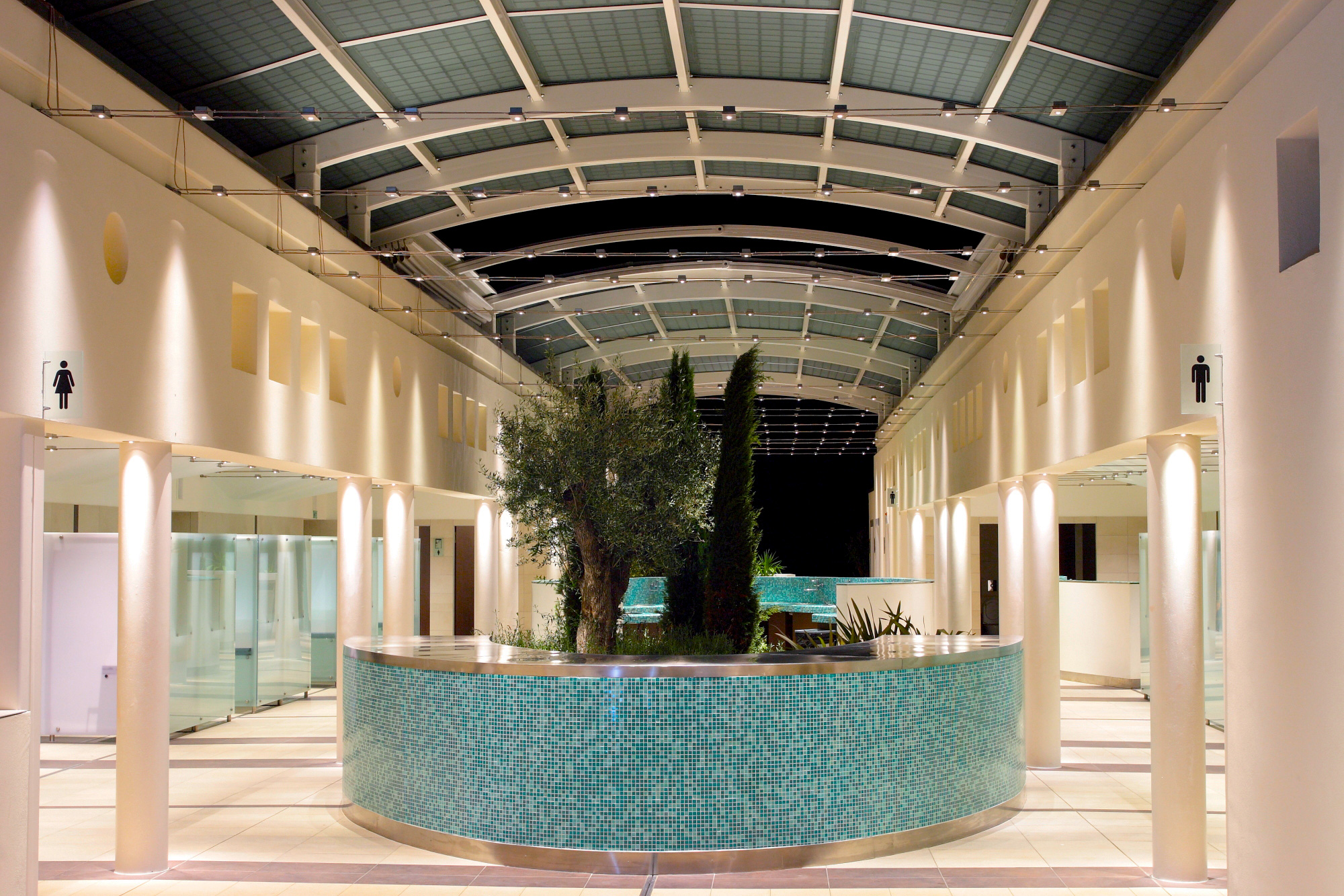 Inside the Club washroom building